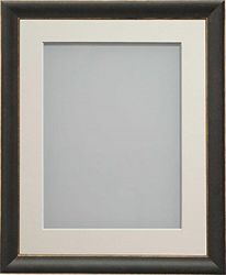 Frame Company Darcy Black Picture Photo Frames with Ivory Mount, 14x11 for 12x8 *Choice of Colours* Fitted with Real Glass