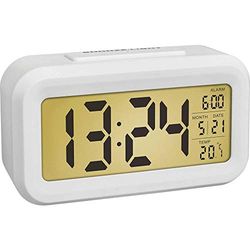 TFA Dostmann 60.2018.02 Quartz Alarm Clock White Alarm Times 1