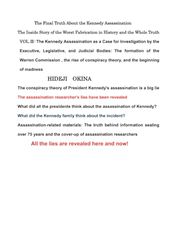 The Last Truth About the President Kennedy Assassination: The Inside Story and the Whole Truth of the Worst Fabrication in History,Vol.3