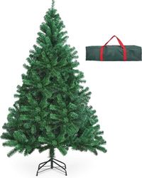 OUSFOT Albero di Natale 180cm con Custodia 815 Rami Supporto Pieghevole in Metallo Alberi di Natale Artificiale PVC Facile da Montare per Natalizie Decorazioni da Interno e All'aperto