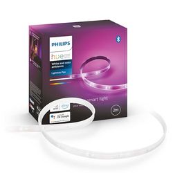 Philips Hue White & Color Ambiance Striscia Plus V4 base da 2 m, dimmerabile, RGB, controllabile tramite app, compatibile con Amazon Alexa (Echo, Echo Dot)