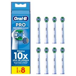 Oral-B Pro Precision Clean Brossettes pour Brosse à dents électriques, Pack De 8 Unités