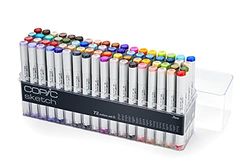Copic Sketch Coloured Marker Pen - Set Of 72 D, For Art & Crafts, Colouring, Graphics, Highlighter, Design, Anime, Professional & Beginners, Art Supplies & Colouring Books