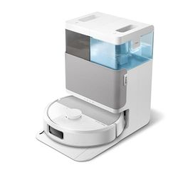 iRobot Roomba® Plus 505 Combo + AutoWash Dock Robotstofzuiger met Dweilfunctie - Multifunctioneel Dock - DualClean Dweilpads met PerfectEdge - Verwarmd Pad Drogen - ClearView Pro LiDAR - Wit (N1852)