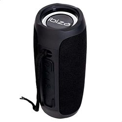 Ibiza - BULLET30 - Baffle portable Bluetooth 360° de 30W, sur batterie avec anneaux lumineux LED et fonction TWS - Noir