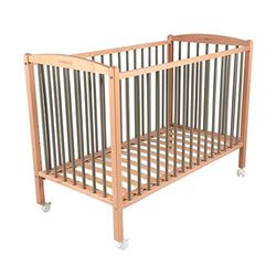 Lit Arthur avec Roulettes et sans Barreaux Amovilbles, 60cm x 120cm Taille, Bicolore Gris et Naturel