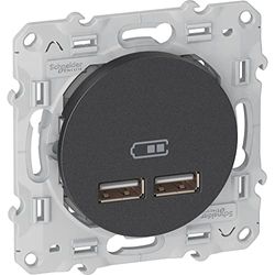 Oplader USB Type A Odace Antraciet