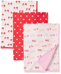 Amazon Essentials Disney | Marvel | Star Wars | Princess Unisex Babies' Swaddle Blankets, Pack of 3, 3-pack Minnie Rainbow Chaser, One Size