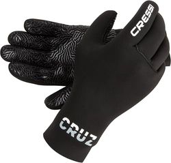 Cressi Cruz Gloves XL/5, Neopren Dykhandskar Svart 3 mm Anti Slip Palm System Unisex Vuxen