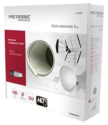 Metronic 414225 Cavo Coassiale, Bianco