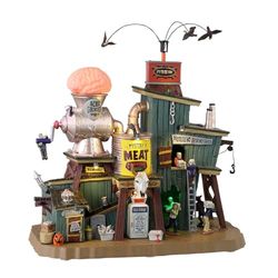 Lemax 35008-UK Spooky Town Sights & Sounds: Mystery Meat Canning Co.