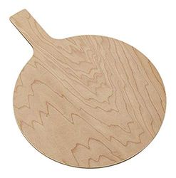 American Metalcraft MBM115 Planche de service avec poignée, bois, ronde, longueur de poignée de 15 cm, diamètre de 11 cm, hauteur de 1/4 po