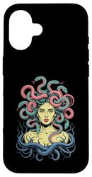 Greek Mythology Medusa Snakes Custodia per iPhone 16