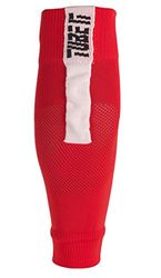 Uhlsport Tube It Sleeve média sem tornozeleira, homem, vermelho/branco, 37-40