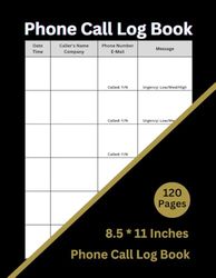 Phone Call Log Book: Phone Call Logbook