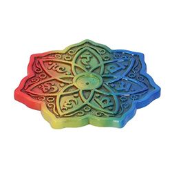 Nemesis Now Rainbow Meditation Incense Burner 26cm (Set of 4), Multi Colour