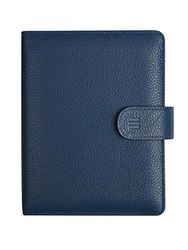 Finocam - Andrea 2026 Open Leather Organiser Agenda Week to View Vertical January 2026 - December 2026 (12 months) Catalan Blue