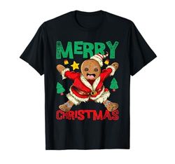 Babbo Di Natale Regalo Xmas Omino Di Pan Di Zenzero Maglietta