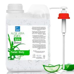 bleu & marine Bretania - Aloe Vera Gel, Maximal hydrering med högsta aloe vera-koncentration, Naturliga och rena ingredienser, Mångsidig användning, Med algextrakt, Genomskinlig, 1000 ml