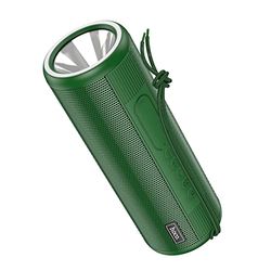 HOCO HC11 - Altoparlante wireless Bora Sport, Bluetooth V5.0, capacità della batteria: 1200 mAh, tempo fino a 2 ore, supporto Bluetooth, FM, scheda TF, disco U, AUX, verde scuro