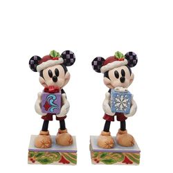 Jim Shore Enesco 6013060 Mikołaj Mickey z prezentem, 15,6 cm