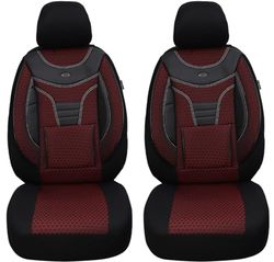 BREMER SITZBEZÜGE Coprisedili per auto compatibili con Honda Accord 2002 – 2016 conducente e passeggero, coprisedili FB:901 (rosso vino/nero)