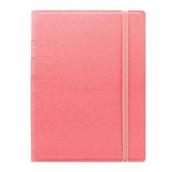 Filofax Quaderno ricaricabile pastello, formato A5 (21 x 12,7 cm), colore rosa, 112 pagine mobili color crema, con indice, tasca e segnalibro (B115053U)