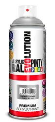 Pinty Plus Evolution, Esmalte acrílico, Plateado (Metallic Silver), 400 ml