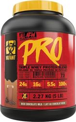 Mutant Pro - Supplément de protéine de lactosérum triple - À libération prolongée pour une meilleure absorption des acides aminés - 2.27 kg - Chocolat au lait Riche