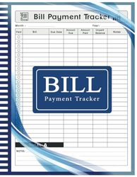 Bill Payment Tracker: bill tracker notebook | monthly bills organizer | monthly bills planner | bill tracker