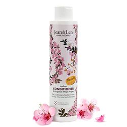 Jean & Len Conditioner Almond & Keratin for Structure-Damaged Hair, Tames Frizz and Gives Shine, Hair Conditioner with Vegetable Keratin, Paraben & Silicone, Vegan, 300 ml