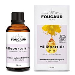 FOUCAUD | Macerato di iperico | Hypericum Perforatum | BIOLOGICO | 100% naturale | Ammorbidente | Protettivo | Decongestionante | Riparatore | 50 ml | Marca Francese Nata nel 1946