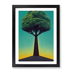 Awesome Tree No.2 Framed Print for Living Room Bedroom Home Office Décor, Wall Art Picture Ready to Hang, Black A4 Frame (34 x 25 cm)