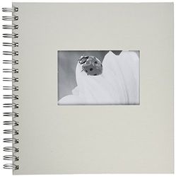 Pagna 12156-02 Album photo à spirales Passepartout avec 50 pages blanches cartonnées, papier cristal et reliure tissée 240 x 250 mm (Blanc) (Import Royaume Uni)