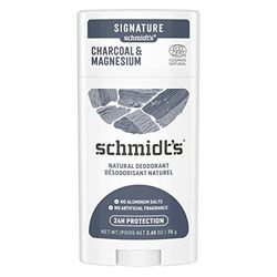 Schmidt's Desodorante em barra vegan e natural 24h sem alumínio sem fragrância, carbono e magnésio 58 ml