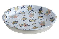 Premier Housewares 507319 Alicia Serving Tray, Round, Tin, Multi-Colour, 33 x 33 x 4 cm