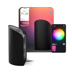 Philips Hue Play Wall Washer, Luce bianca e RGB, tecnologia ColorCast, compatibile con Bluetooth, controllo vocale con Alexa, Apple Home e Google Assistant, Nero