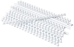 Fellowes 10mm A4 Binding Combs for Comb Binding Machine - 21 Ring, 41-55 Sheet Binding Capacity - Pack of 25 - White