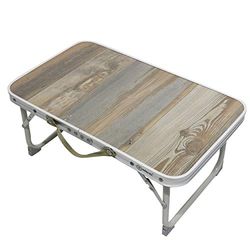 Homecall - Mesa de camping plegable de acero con superficie de MDF