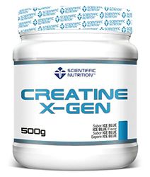 Scientiffic Nutrition - Creatine X-Gen, Creatina Monohidratada en Polvo para el Pre Entreno, Aumentar Masa Muscular, Mejora el Rendimiento Deportivo, Gran Solubilidad - Sabor Ice Blue, 500g