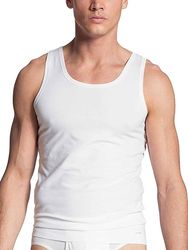 Calida Cotton Code T-Shirt, Bianco (Weiss 001), Large Uomo