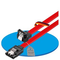Sonero® cable de datos SATA III 6Gb/s, 0,30 m, en ángulo, rojo