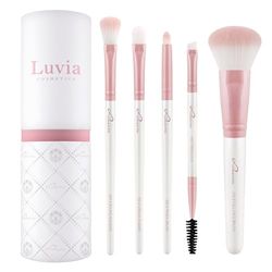 Set de pinceaux de maquillage Luvia, Daily Selection Set, Pinceaux pour le visage et les yeux, 5 pinceaux cosmétiques véganes, Pinceaux de maquillage