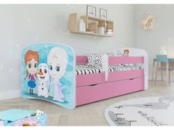 KOCOT KIDS Lit babydreams 2 Rose La Reine des neiges tiroir et Matelas Inclus 160/80