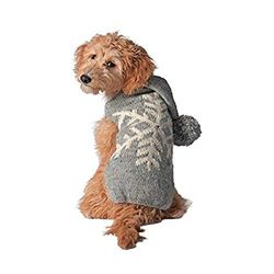 Chilly Hond Alpaca Sneeuwvlok Sweater, X-Small, Grijs