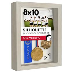 Americanflat Cadre en Bois Clair avec Dos en Lin Doux, 20,3 x 25,4 cm, Bois Composite avec Verre Poli pour Mur et Table