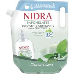 NIDRA 160222 Sapone Liquido Ecoricarica C/Antibatterico, Lt 1