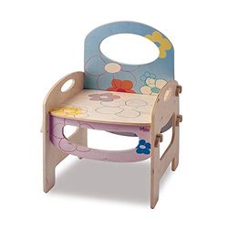 Dida - Silla Flores, Silla de Mesa Montessori de Madera para Niños de 2 a 4 Años, Ideal para Habitaciones Infantiles, Guarderías y Zonas de Juego, Diseño Elegante, Colorido y Seguro