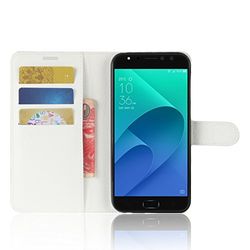 Funda para ASUS ZenFone 4 Selfie Pro ZD552KL Faux Cuero Billetera con Stand Función Carcasa para ASUS ZenFone 4 Selfie Pro ZD552KL (Blanco)