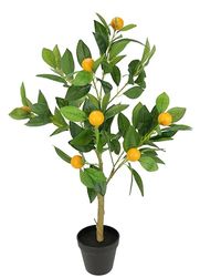Sinaasappelboom in pot, kunstplant, decoratie, fruitboom, potplant, citrusplant, sinaasappeltak, sinaasappeltak, kunstboom, kunstplanten, kamerplanten, decoratie, woonkamer, keuken, kantoor, Toscane